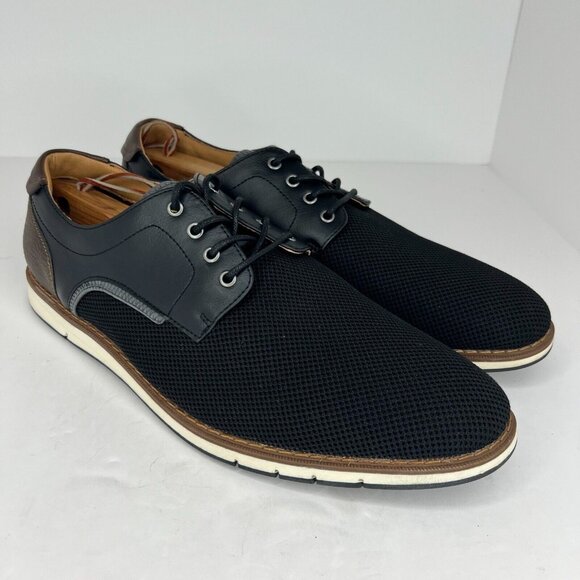 Mix No. 6 Mens Bache Black Oxford Mesh Low Lace Up Size 13 M Dress Shoes main image 10